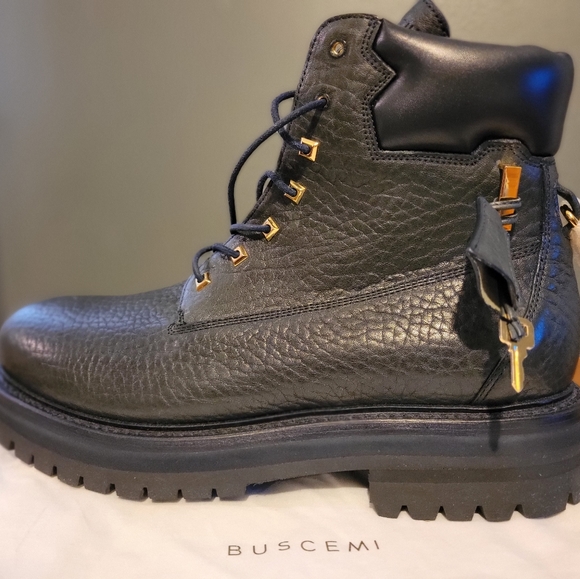 COPY - Buscemi 18k gold lock and key-Workman\'s style NAVY BLUE SZ.11US EUR 44 main image 5